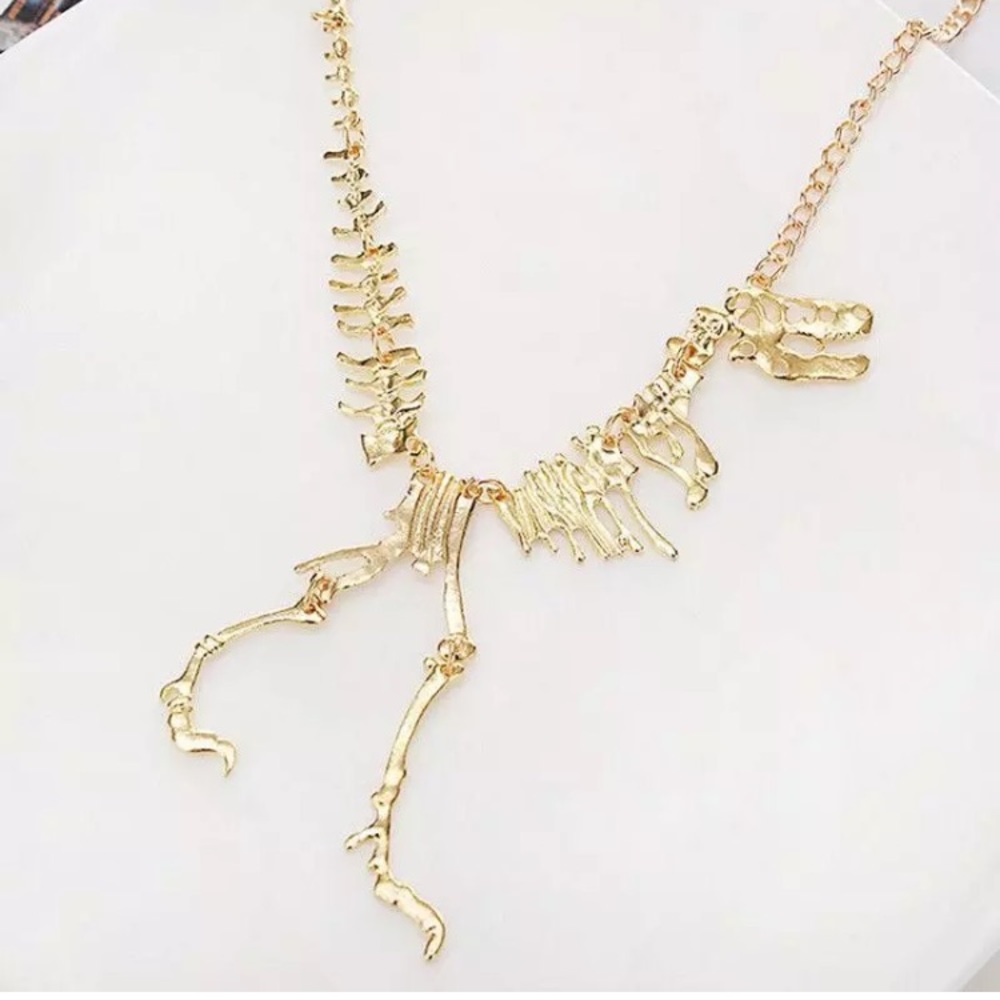💛🦕🦖💛 NEW!!  dinosaur skeleton necklace 💛🦖 - Picture 2 of 7